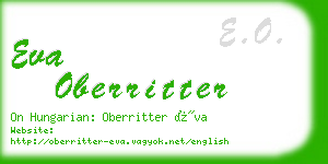 eva oberritter business card